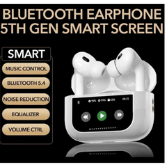 A9 Pro Earphones Wireless Bluetooth 5.4 Headset ANC Noise Reduction Mic Call Earbuds LED Touch Screen Control Headphone