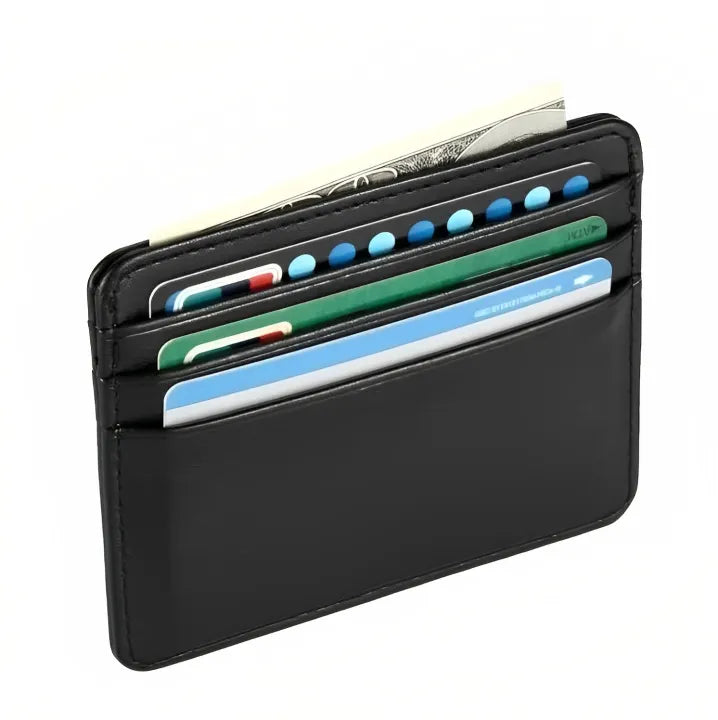 Minimalistic Leather Card Holder - Space Saving
